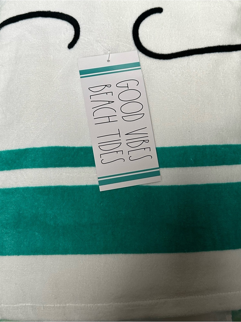 Rae Dunn Good Vibes Beach Tides Beach Towel,New